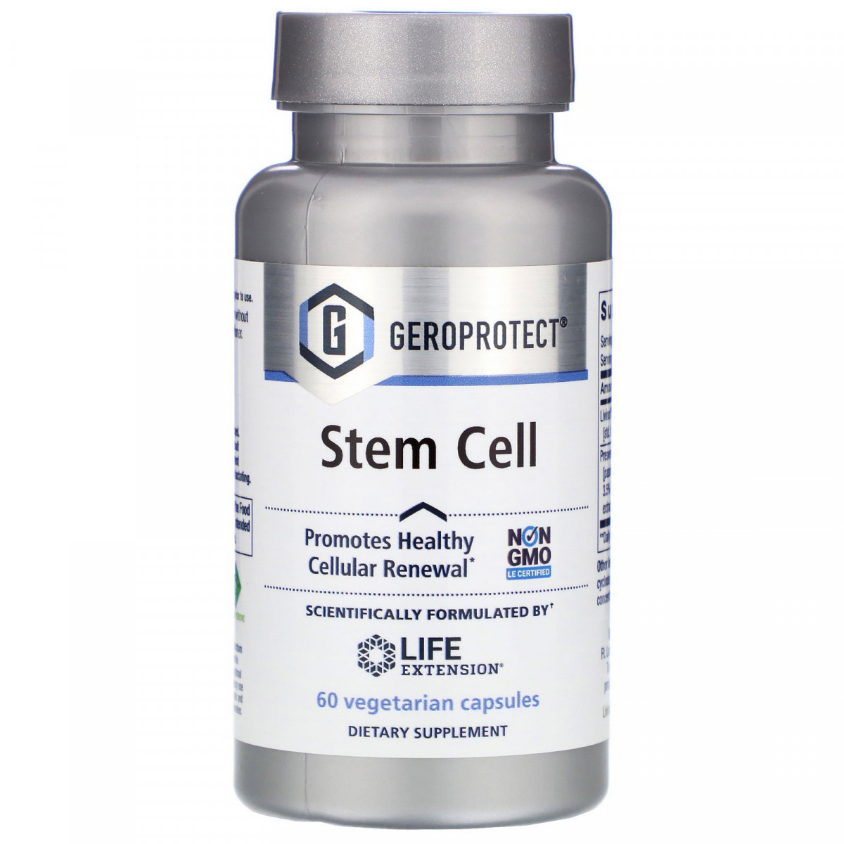 Стовбурові клітини, Geroprotect, Life Extension, 60 вегетаріанських капсул