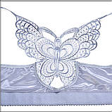 Бюстгальтер 95 D великий розмір для пишних грудей сірий з метеликом без кісточок застібкою спереду, фото 2