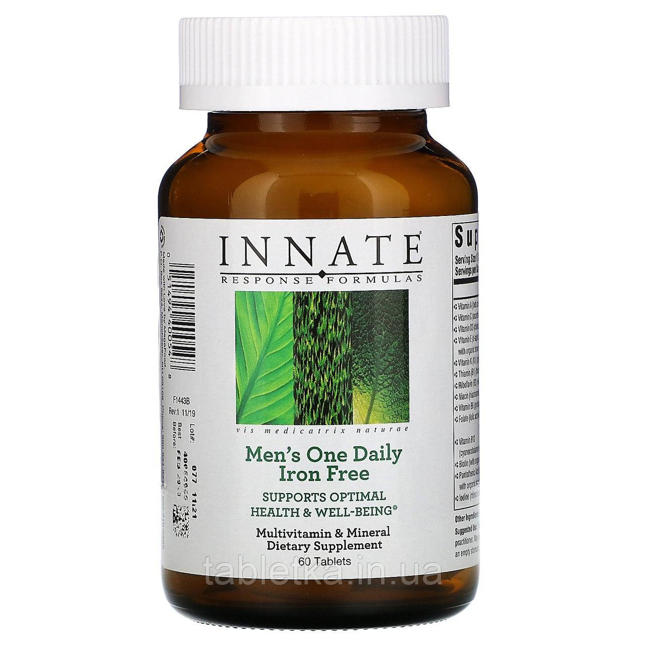 Innate Response Formulas, men's One Daily, без заліза, 60 таблеток Київ