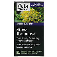 Gaia Herbs, Stress Response, 30 веганских жидких фито-капсул Днепр