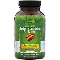 Irwin Naturals, Жиросжигающий комплекс Testosterone-Extra Fat Burner, 60 желатиновых капсул Днепр
