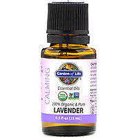 Garden of Life, 100% Organic & Pure, Essential Oils, Calming, Lavender, 0.5 fl oz (15 ml) Київ