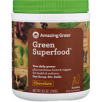 Amazing Grass, Green Superfood, с шоколадным вкусом, 240 г (8,5 унции) Днепр