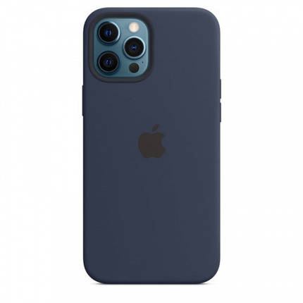 Чохол накладка xCase для iPhone 12 Pro Max Silicone Case Full темно-синій, фото 2