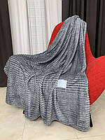 Плед Шарпей у смужку  Сірий