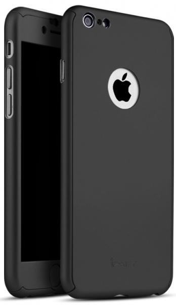 Чохол накладка для iPhone 6/6s iPaky Mattle TPU захист 360 зі склом,чорний