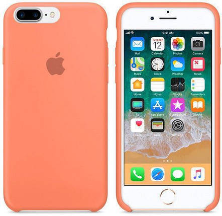 Чохол накладка xCase на iPhone 7 Plus/8 Plus Silicone Case персиковий (peach), фото 3