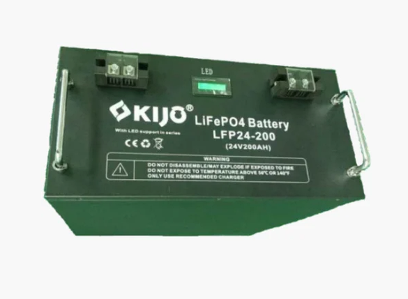 Літій-залізо-фосфатний акумулятор Kijo LiFePO4-24V200Ah з лед дисплеєм для сонячної електростанції, фото 1