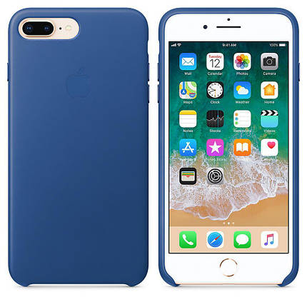 Чохол накладка на iPhone 7 Plus/8 Plus Leather Case синій, фото 3
