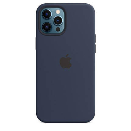 Чохол накладка xCase для iPhone 12 Mini Silicone Case Full темно-синій, фото 1