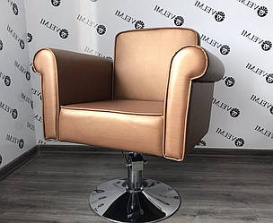 Крісло перукарське для салону краси Art Deco перукарські крісла широкі квадратні гідравліка Польща