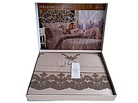 Комплект постельного белья Maison D'or Helena Beige сатин 220-200 см коричневый