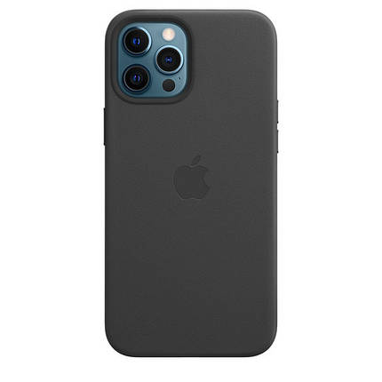 Чохол накладка xCase для iPhone 12/12 Pro Leather case with Full MagSafe Black, фото 1