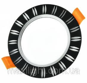 Світильник світлодіодний Biom DFR-6B 6Вт чорний круглий 5000К