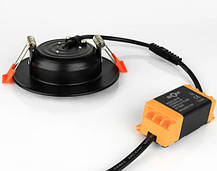 Світильник світлодіодний Biom DFR-6B 6Вт чорний круглий 5000К, фото 3