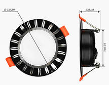 Світильник світлодіодний Biom DFR-6B 6Вт чорний круглий 5000К, фото 4