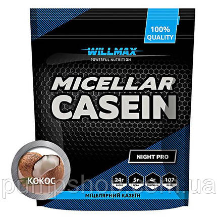 Казеїновий протеїн Willmax Micellar Casein 80% 900 г, фото 2