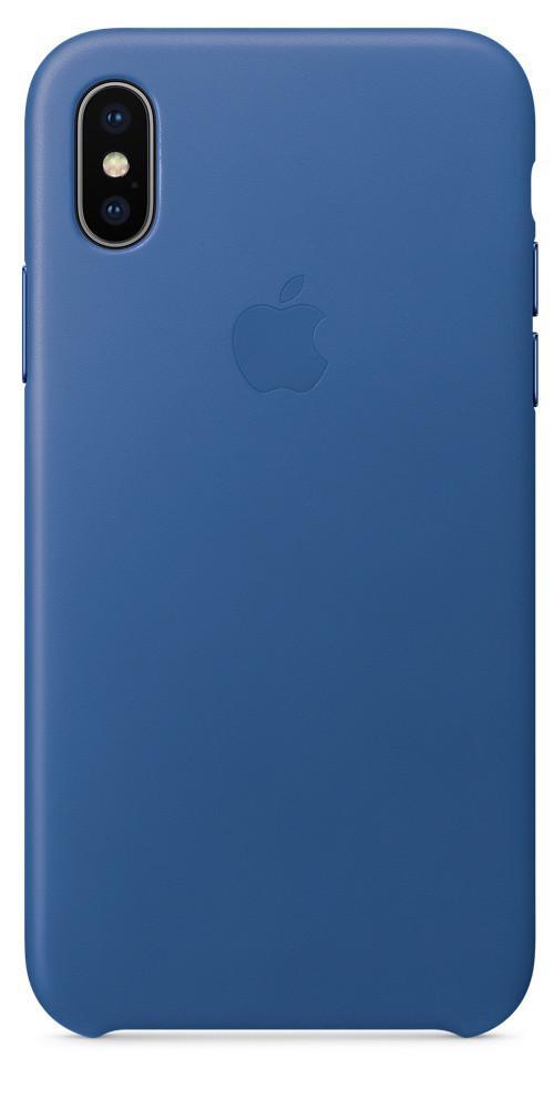 Чохол накладка на iPhone Х/XS Leather Case синій