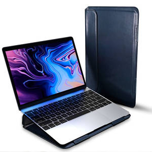 Папка-конверт для MacBook Leather standing pouch 13" dark blue