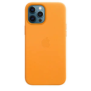 Чохол накладка xCase для iPhone 12/12 Pro Leather case with Full MagSafe Yellow