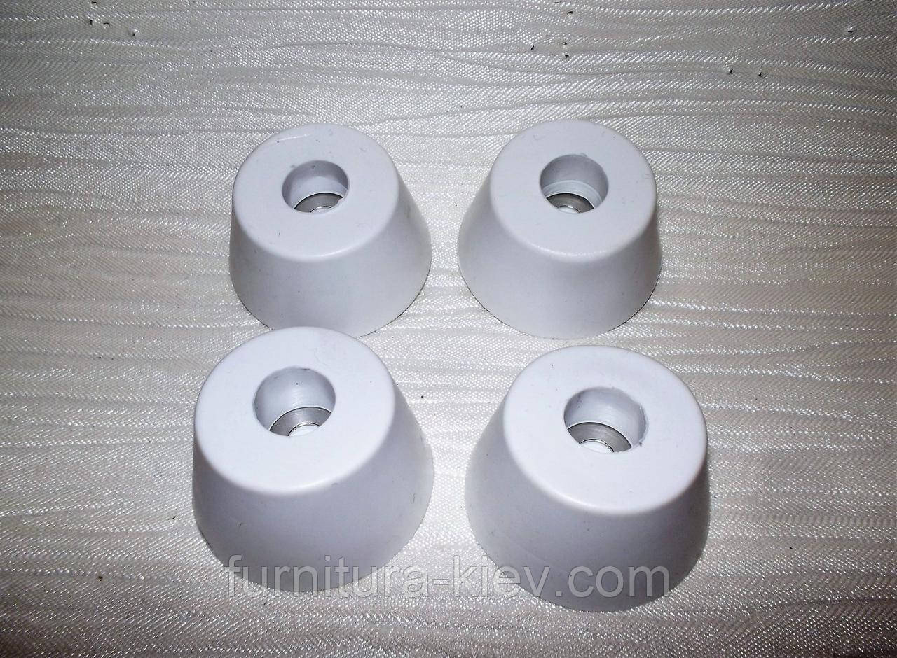 Ніжка гумова із шайбою 40х22 Біла, фото 1