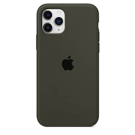 Чохол накладка xCase для iPhone 11 Pro Max Silicone Case Full темно-оливковий, фото 1