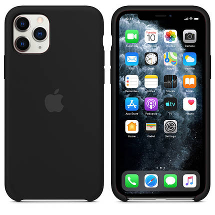 Чохол накладка xCase для iPhone 11 Pro Silicone Case чорний, фото 3