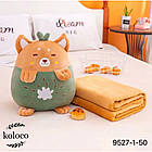 Іграшка-плед подушка-муфта Ведмедик Ківі (іграшка + муфта + подушка + плед)