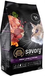 Корм Savory Adult Sterilised Fresh Lamb&Chicken (для кастрованих котів з ягням та куркою) 2кг.