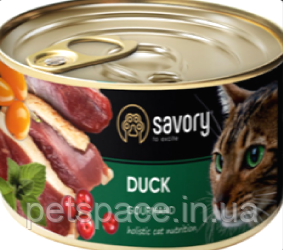 Консерви для котів Savory Adult Gourmant Duck (Cаворі Едалт з качкою) 200г., фото 1