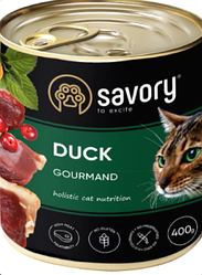 Консерви для котів Savory Adult Gourmant Duck (Cаворі Едалт з качкою) 400г.