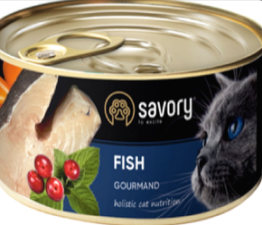 Консерви для котів Savory Adult Gourmant Fish (Cаворі Едалт з рибою) 200г.