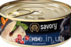 Консерви для котів Savory Adult Gourmant Fish (Cаворі Едалт з рибою) 100г.