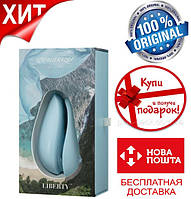 Вуманайзер. Безконтактний стимулятор клітора Womanizer Liberty, колір Blue, оригінал Канада + подарунок