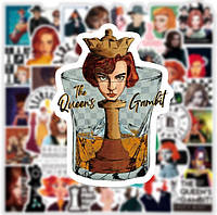 Набор виниловых наклеек стикеров Шахматы Королева Стикербомбинг на авто телефон ноутбук стену 50 шт