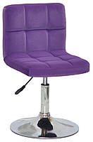 Стілець Arno оксамит пурпурний В-1013 (фіолетовий) CH-Base з регулюванням висоти, кругла база-блин, фото 2