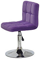 Стілець Arno оксамит пурпурний В-1013 (фіолетовий) CH-Base з регулюванням висоти, кругла база-блин, фото 3