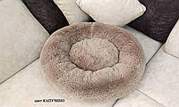 Лежак лежанка пуфик подушка для животных кошек и собак из искусственного меха «травка» со съемной подушкой.