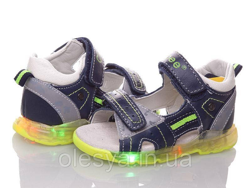 Сандалії дитячі Clibee f265 з підсвіткою підошви Р-ри 22,, фото 1