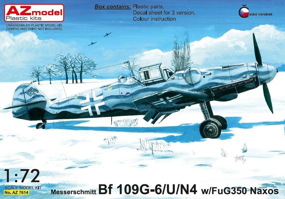 Пластикова модель 1/72 AZ model 7614 німецький виинщувач Messerschmitt Bf 109G-6/U/N4 w/FuG350 Naxos