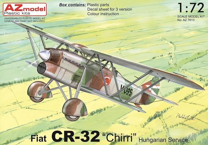 Пластикова модель 1/72 AZ model 7613 італійський винищувач Fiat CR-32 „Chirri“ Hungarian service