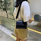 Жіноча класична сумка через плече крос-боді чорна, фото 6