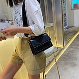 Жіноча класична сумка через плече крос-боді чорна, фото 9