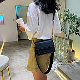 Жіноча класична сумка через плече крос-боді чорна, фото 7