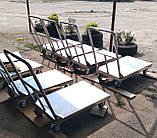 Візок вантажна 700х500х930 з гумовою підкладкою, фото 2