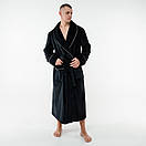 Махровий халат преміум якості чоловічий банний довгий на запах з коміром та іменною вишивкою, фото 10