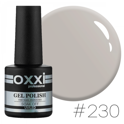Гель-лак Oxxi Professional № 230 (світло-бежевий, емаль), 10мл