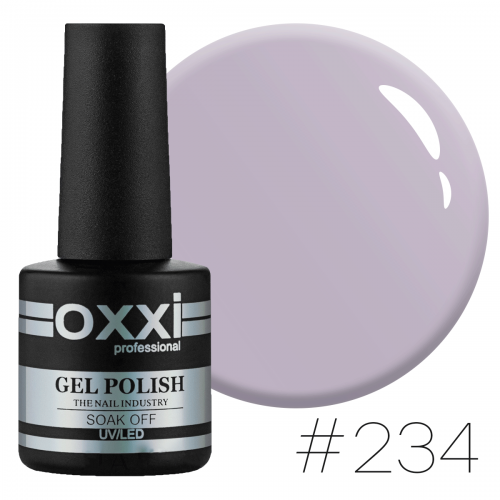 Гель-лак Oxxi Professional № 234 (світло-бузковий, емаль), 10мл