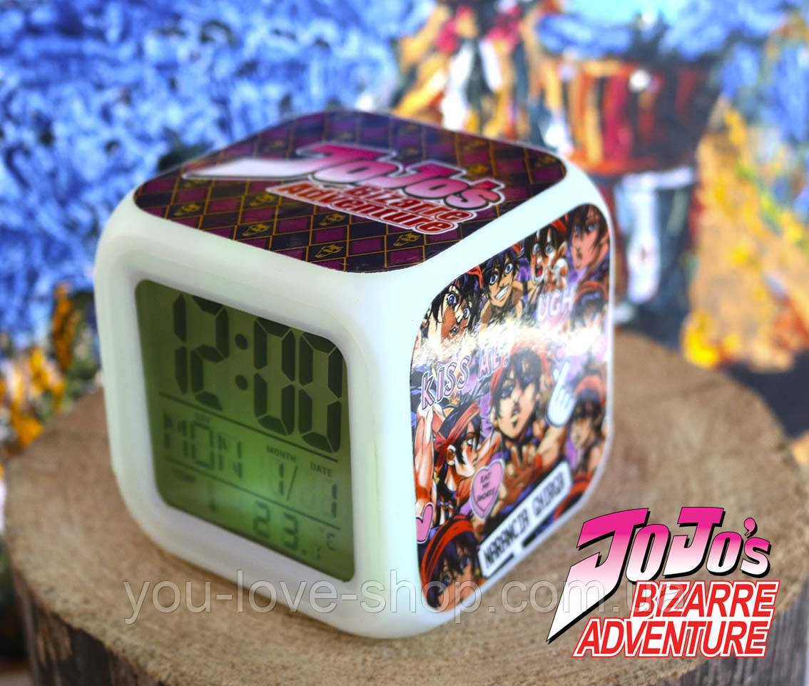 Настільний годинник ДжоДжо "Kiss Me?" / JoJo`s Bizarre Adventure, фото 1