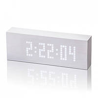 Смарт часы будильник с термометром "Click Clock" белый